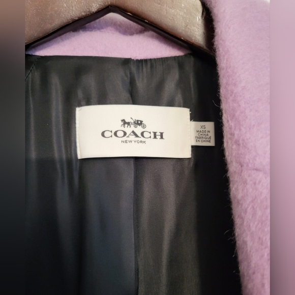 Women's Lilac Wool Coat Coach - Picture 4 of 5